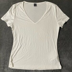 White V cut shirt